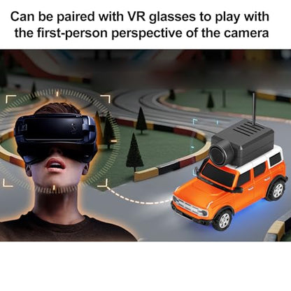 Wltoys 1:64 FPV RC Drift Car, 720P WiFi APP, 2.4GHz Gyro, Orange | HD Zero‑lag Camera, 3 Speeds & Suspension. Dual LED Lights. Smooth on Carpets/Tiles. APP Photo/Video/VR for Hobbyists - color: Orange