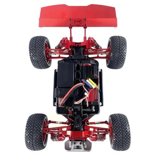 RC Accessories Compatible with MJX for Hyper Go 16207 H16 RC Car Upgrade Modification Parts Metal Tail Wing Rear Spoiler Wing(Red) - color: Red