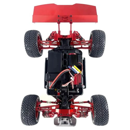 RC Accessories Compatible with MJX for Hyper Go 16207 H16 RC Car Upgrade Modification Parts Metal Tail Wing Rear Spoiler Wing(Red) - color: Red
