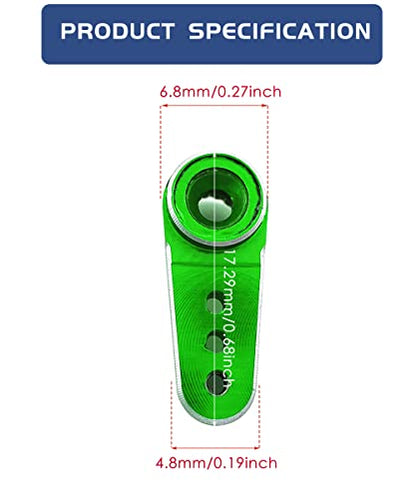 RC Servo Mount Bracket and Mini Servo Arm for 1/24 SCX24 Upgrade Green | Aluminum Servo Mount for ES08MA II Servo Upgrade Parts,Precision Fit,Wear Resistant,Easy To Install - color: Green+green