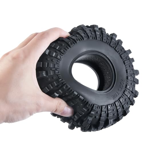 RC-Hub 4pcs 2.2'' Rubber Tires with Foam for 1/10 Axial Wraith 90048 90053 | Wheel Tires OD 137mm,Fits for 90048 90053 RR10 AXI03005,RC Upgrade Parts