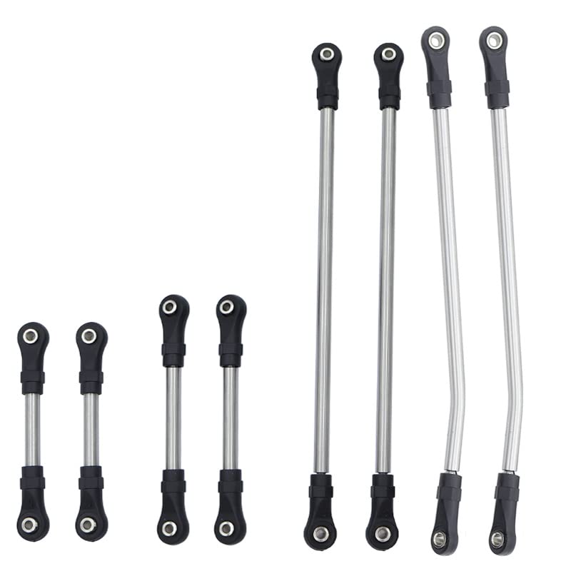 LCG Girder Frame Stainless Steel Linkage Link Rod Rod End for 1/10 RC Crawler Axial SCX10 II III TRX4 Capra 1.9 LCG Rails Chassis Kit (for Capra 1.9) - color: For Capra 1.9