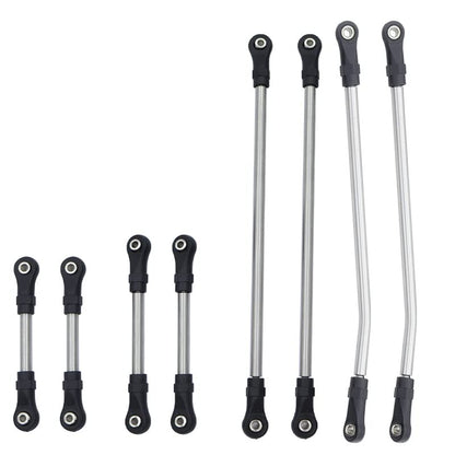 LCG Girder Frame Stainless Steel Linkage Link Rod Rod End for 1/10 RC Crawler Axial SCX10 II III TRX4 Capra 1.9 LCG Rails Chassis Kit (for SCX10 II) - color: For Scx10 II