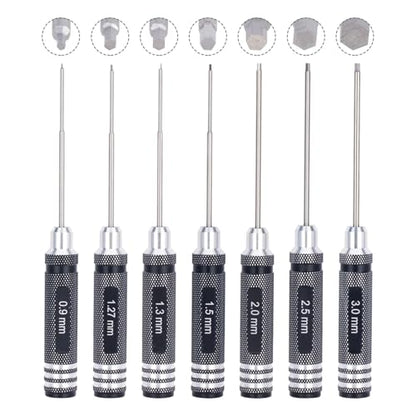 RC Hex Screwdriver Set 0.9mm - 3.0mm Allen Wrenches,Repair Tools Hexagon Screw Driver Kit for Traxxas Arrma Axial Losi Redcat RC Quadcopter Helicopter FPV Racing Drone - color: 8pcs Kit