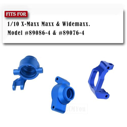 RC Caster Blocks C-hubs&Steering Blocks&Carriers Stub Axle Upgrades Part for 1/10 Maxx WideMaxx,Aluminum Hops Up for RC Truck Mode #89086-4,#89076-4,Replace #8932,8937,8952,Navy Blue