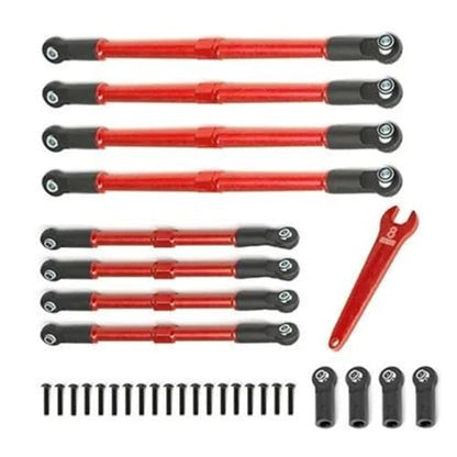 RC Crawlers Components for Traxxas for E-Revo E for Revo 2.0 D251 1/10 Metal Push Rod Toe Links Turnbuckle 5319X 5338R RC Car Upgrade Parts(Red) - color: Red