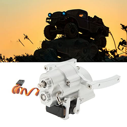 VBESTLIFE RC Front, Aluminium Alloy Double Speed Size Anodized 1/10 Crawler for SCX10 313mm Frame (Silver) - color: Silver