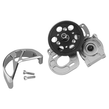 Aluminum Complete Transmission Gearbox for 1/10 Axia SCX10, SCX10 II 90046 90047 RC Crawler Upgrade (Gray) - color: Gray