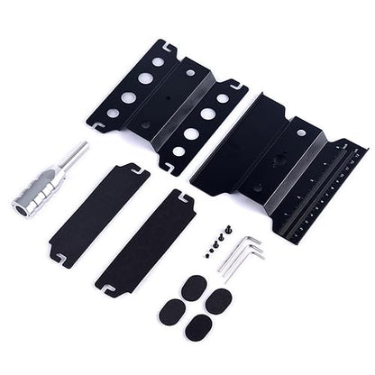 Buddy RC RC Hobby Car Workstation Work Stand Aluminum Repair Workstation 360 Degree Rotation Lift Or Lower with Screw Tray for 1/8 1/10 1/12 Scale RC Trucks Buggy (Black)