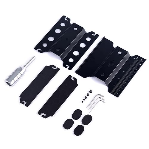 Buddy RC RC Hobby Car Workstation Work Stand Aluminum Repair Workstation 360 Degree Rotation Lift Or Lower with Screw Tray for 1/8 1/10 1/12 Scale RC Trucks Buggy (Black)