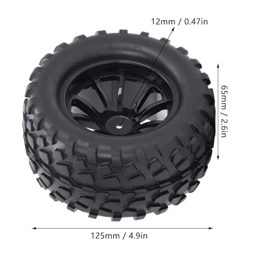 Rc Accessories for Axial for Hsp for Redcat for Hpi 10 1/10 Hole Wheel Hub RC Car Tires 12mm Hex Truck Wheels