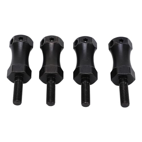 Wheel Extension Hex Drive Hub Adapter, Widen 20mm Steel Enhance Performance RC Extended Wheel Hex Coupler Black 42mm Length 12mm Hex Diameter for 1/10 RC Cars