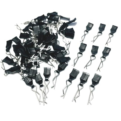 60PCS 1mm RC Body Clips with Pull Tabs for All 1/12 1/14 1/16 1/18 Scale Hyper go,Redcat Traxxas HPI Himoto HSP Exceed RC Car Body Clips,for SCX24 TRX4M H165 RC Car Truck Buggy Parts
