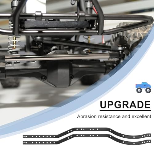 RC Upgrade Parts for AXIAL for SCX10 90027 SCX10 II 90046 90047 RC Car Crawler Truck Vehicle Model 2Pcs/Set Steel for Chassis Frame Rails