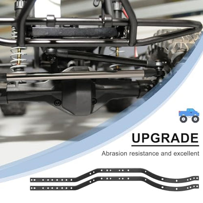 RC Upgrade Parts for AXIAL for SCX10 90027 SCX10 II 90046 90047 RC Car Crawler Truck Vehicle Model 2Pcs/Set Steel for Chassis Frame Rails