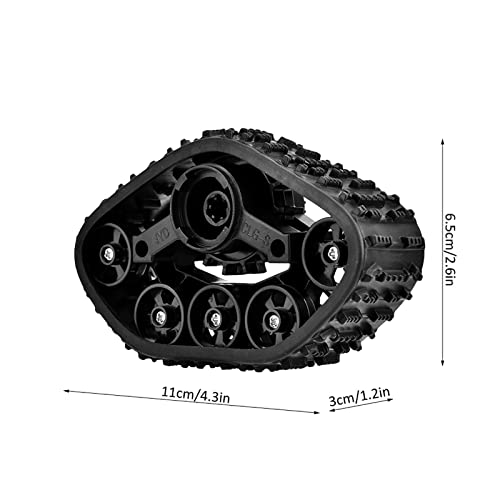 4pcs RC Car Tire Wheel Rubber Crawler Tyre for WPL 1/16 RC Military Truck, Replacement RC Tyre with ABS Reinforcement, High - Grip Tread Design for Off - Road Terrain and Rough Sur
