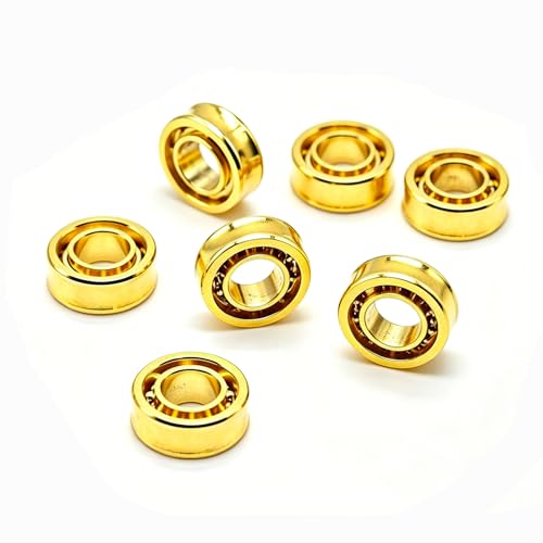 AXK 5Pcs R188 Golden Yoyo Bearing UR188 Fingertip Gyro Bearing 6.35X12.7X4.76mm UR188KK
