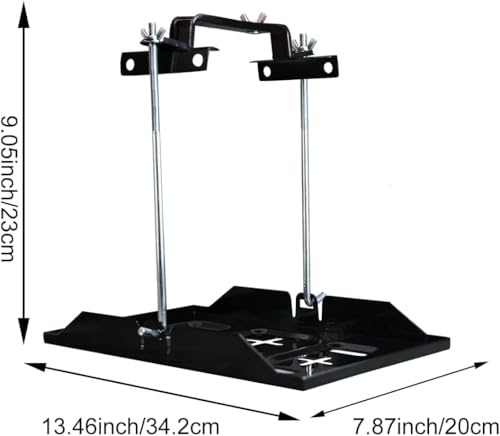 Battery Hold Down Tray Kit Metal Adjustable Battery Tray Holder with Bracket Clamp for Cars Boats Marine - size: 9.05-inch Bolt with 13.38-inch Battery Tray