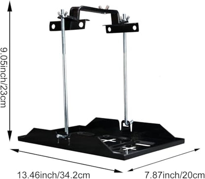 Battery Hold Down Tray Kit Metal Adjustable Battery Tray Holder with Bracket Clamp for Cars Boats Marine - size: 9.05-inch Bolt with 13.38-inch Battery Tray