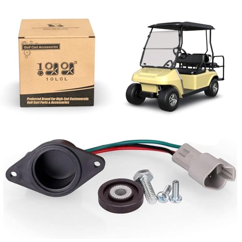 10L0L Golf Cart Speed Sensor with High Speed Magnet for Club Car DS and Precedent 2004 Up 48V Electric Models with ADC Motor, IQ System, OEM# 102704901, 102265601 (4-6 Mph Speed Increase)