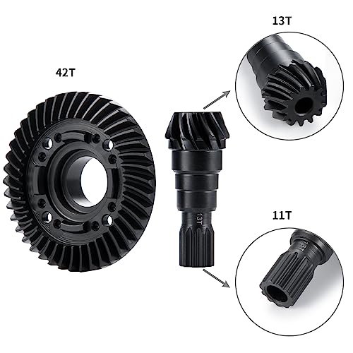 Steel Front Differential 13T 42T Gears Set for Tra-xxas X Maxx 6S/8S | XRT 8S Monster 1:5 RC Car Truck Upgrades - style: Front Pinion Gear +Diff Ring