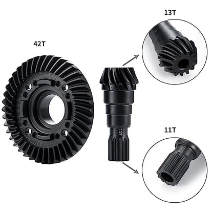 Steel Front Differential 13T 42T Gears Set for Tra-xxas X Maxx 6S/8S | XRT 8S Monster 1:5 RC Car Truck Upgrades - style: Front Pinion Gear +Diff Ring