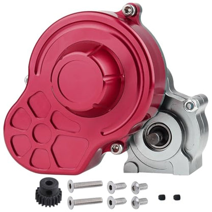Full Metal 1/10 Scale RC Crawler Transmission Case Gear Box Assembled with Steel Metal Gears for Axial SCX10 RC Car Replacement
