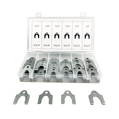 144 Pieces Auto Alignment Body Shim 1/16" 1/64" 1/32" 1/8" Alignment Shims Assortment Set