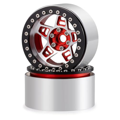 Aluminum 2.2" Beadlock Wheels Hubs 35mm for Axial SCX10,SCX10-II,SCX10-III,TRX4,Wraith,Gen8 1/10 RC Crawler Truck Car 4PCS