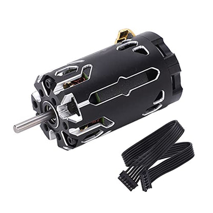 380 V2S Sensored Brushless Motor 10.5T Super Lightweight Brushless Motor for 1/12 1/14 RC Car Black Aluminum