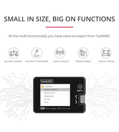 ToolkitRC M7 200W 10A 1-6S Lipo High Power Lithium Battery Multifunctional Balance Charger Discharger 2.0inch LCD for RC Drones (2PCS M7) - color: 2PCS M7