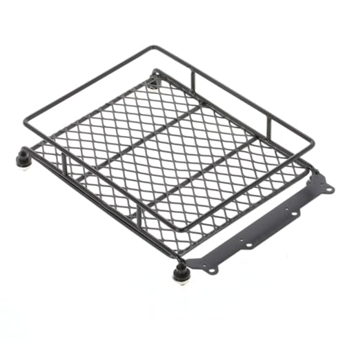 GLEAVI Rc Crawler Car Roof Luggage Rack Durable Black Metal Storage Shelf for Accessories Lightweight and Practical Design for Decoration and Organization
