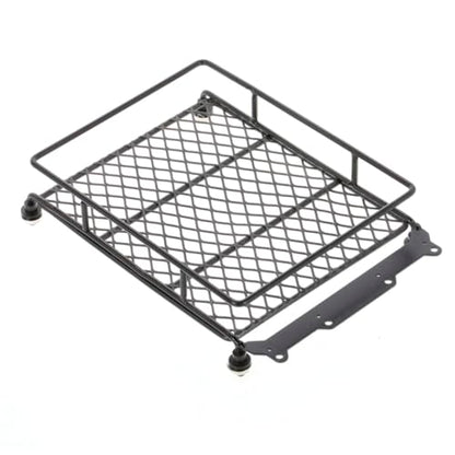 GLEAVI Rc Crawler Car Roof Luggage Rack Durable Black Metal Storage Shelf for Accessories Lightweight and Practical Design for Decoration and Organization