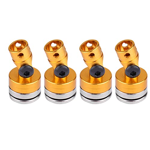 Joyzan RC Magnetic Body Post, Body Shell Mount Column Strong Clips Magnet | Alloy Stealth Invisible Aluminum Accessories Parts SCX10 4WD 1:10 Scale Touring Car Drift Model Hobby Vehicle 4 Pack Gold