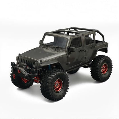 1/10 RC Jeep Wrangler Convertible Hard Shell Kit, for 1/10 RC Crawler TRX4 Axial SCX10 90046 90027 313 Wheelbase Shell Modification Accessories (Titanium Gray) - color: Dark Gray