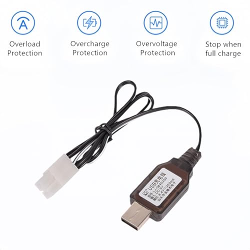 8.4V 1000mAh NI-CD Battery Pack with Standard Tamiya Connector Rechargeable AA Battery for RC Car RC Truck Tank 1 Pack with USB Charger