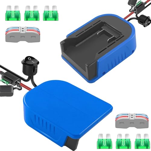 2PCS Power Wheels Adapter for Kobalt 24V Battery,14 Gauge Wire with Fuse Protection, Power Wheel Connector Compatible with KB624-03 KB524-03 KB224-03 for RC Car, Robotics & DIY Projects - style: 2pcs for Kobalt 24v