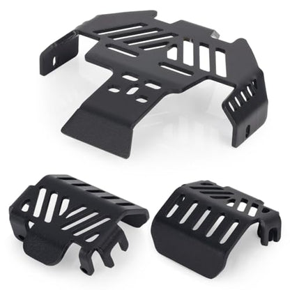 3-piece Metal Chassis Armor Protection Skid Plate for 1/10 RC Crawler Car Traxxas Trx4 Bronco Defender G500 K5 Upgrade Parts