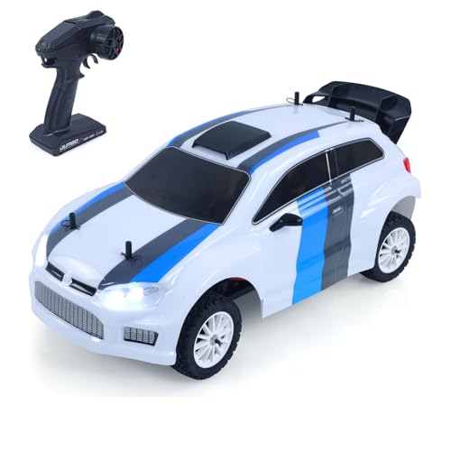 1/10 70KM/H RC Brushless 4 * 4 Rally Car Radio Control Electric Racing Car 60A ESC Triple Differentials Metal Gear Servo Hobby Grade Model for Adult