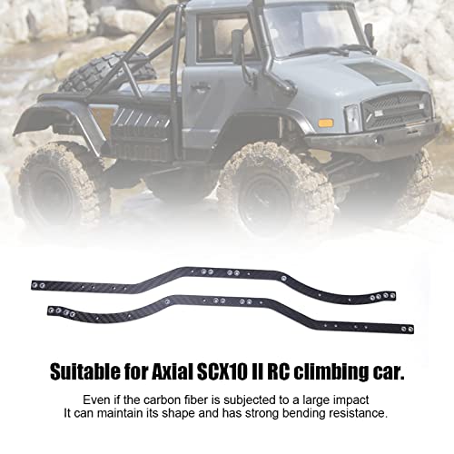 Universal Carbon Fiber Chassis Frame Rails High Precision for Axial SCX10 RC Crawler Car Model Black 16.3 Inch 2 Sheets Screws, Lightweight Durable Easy Installation for RC Hobbyists