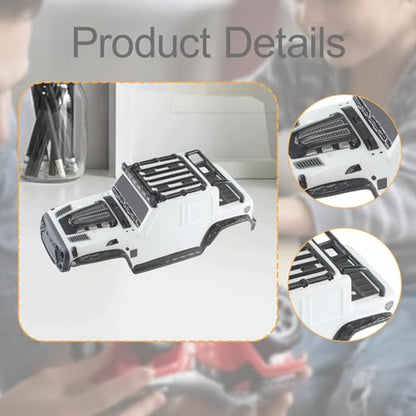1/16 RC Car Shell Body Cover DIY Modified White Sturdy Spare Parts Easy Installation for 16103 Toy Vehicle Accessories