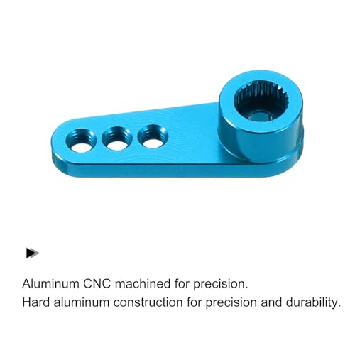 MECCANIXITY Metal 25T 25 Teeth Steering Servo Single Arm Horn Blue for DIY RC Car/Boat/Airplane Boat Accessories - color: Blue