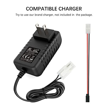 melasta 6V 2000mAh NiMH RX Receiver Battery 2-Pack for RC Airplanes | Rechargeable receiver pack for Futaba/Hitec servo controllers. Compatible with RC aircraft. - size: 6.0V