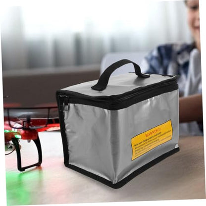 UKCOCO Fireproof Explosionproof Lithium Battery Bag for Drones and RC Cars Large Capacity Organizer Safety Strap and Insulated Design