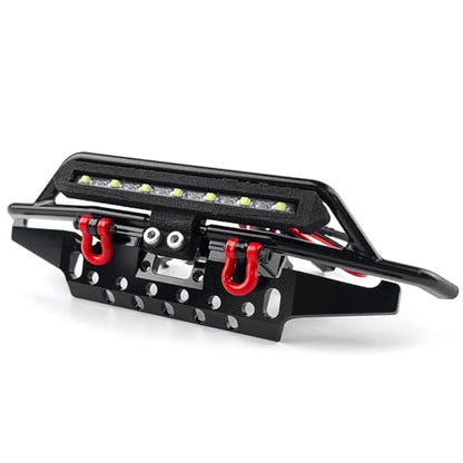 Aluminum Front and Rear Bumper Set Upgrades for TRX4M Bronco 1/18th RC Crawler Truck Car Parts - color: Front&rear Bumper