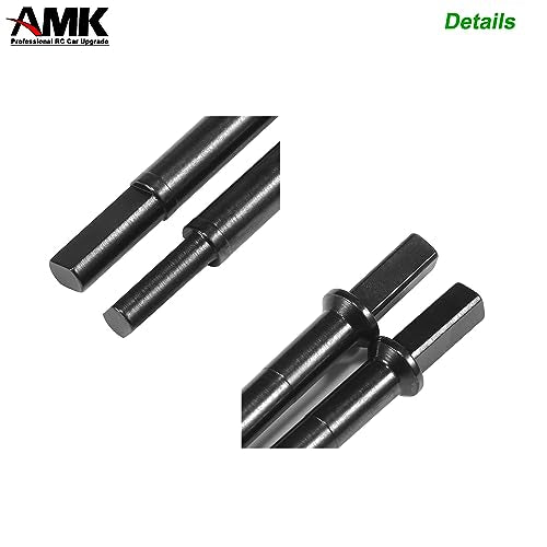 AMK Steel Rear Thickened Capra Driveshaft 4.4mm Bold UTB10 CVD Drive Shaft with Portal Stub Axles for 1/10 RC Crawler Axial Capra F9 Upgrades (Rear) - color: Rear