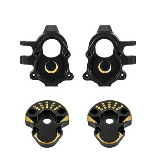 Coating Brass Steering Knuckle and Front Outer Portal Housing 68.7g Black for Redcat Ascent-18 Rc Car Upgrade Parts Crawler Accessories 1/18