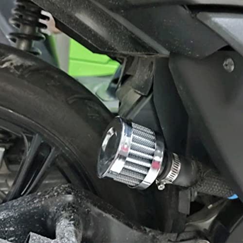 BESULEN Air Intake Filter Breather, 0.47 inch Universal Cold Air Filter, 12mm Car Turbo Vent Air Intake Filter Cleaner, Crankcase Breather Compatible with Car and Motorcycle Engine Parts (Carbon) - style: Carbon