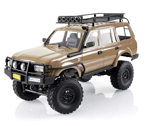 ARRIS WPL C54-1 LC80 1/16 RC Rock Crawler 4WD RTR Truck | Land Cruiser 80 Styling, Upgraded Chassis, Proportional Steering, Trail Ready - color: Wpl C54-1 Yellow