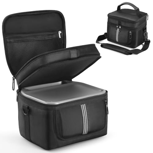 Portable Power Station Carrying Case Compatible with ECOFLOW RIVER 2 Power Station Generator Protective Shoulder Storage Bag Cover with Pocket for Outdoor Travel Camping Charging Accessories